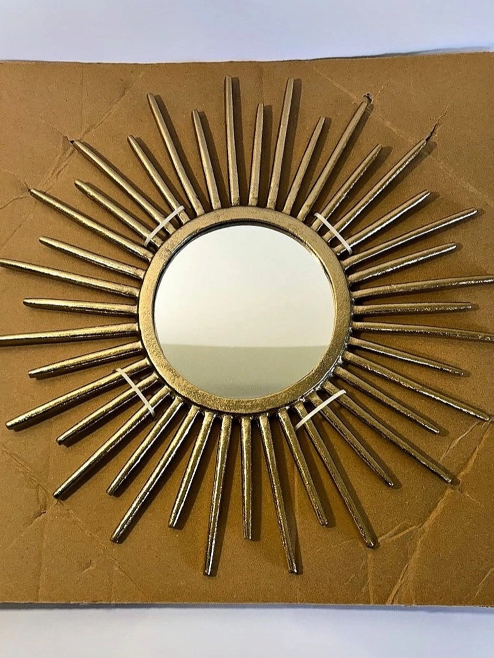 Sunburst MCM Gold Wall Mirror VTG H&M Home NWT